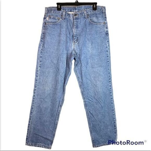 Carhartt mens size 38x32 relaxed fit blue jean - Picture 1 of 10